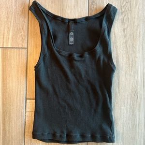 SKIMS Cotton Rib Tank // Onyx (Black) - M